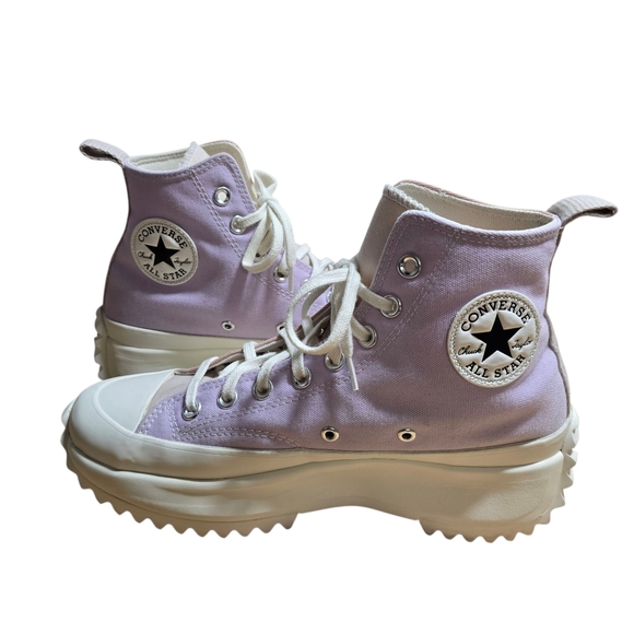 Converse Run Star Hike High Top Sneakers Pink/Purple Tri-Panel Platform W Sz 9.5 - Picture 1 of 14